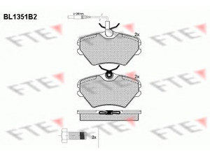 FTE BL1351B2 stabdžių trinkelių rinkinys, diskinis stabdys 
 Techninės priežiūros dalys -> Papildomas remontas
77 01 203 967, 77 01 204 670