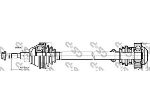 GSP 261121 kardaninis velenas 
 Ratų pavara -> Kardaninis velenas
1J0407272BJ, 1J0407272BJ, 1J0407452QV