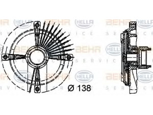 HELLA 8MV 376 732-161 sankaba, radiatoriaus ventiliatorius 
 Aušinimo sistema -> Radiatoriaus ventiliatorius
13 40 167, 90144767, 90144767