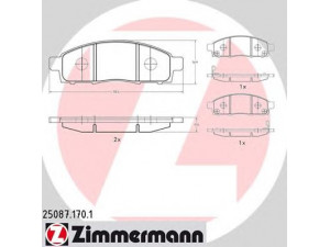 ZIMMERMANN 25087.170.1 stabdžių trinkelių rinkinys, diskinis stabdys 
 Techninės priežiūros dalys -> Papildomas remontas
AY040-NS141, D1060 JX50B