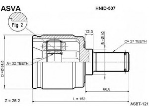 ASVA HNID-507 jungčių komplektas, kardaninis velenas 
 Ratų pavara -> Sujungimai/komplektas
44310-SK7-J12, 44310-SM1-900, 44310-SM4-901