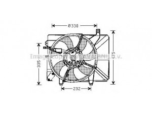 AVA QUALITY COOLING HY7526 ventiliatorius, radiatoriaus 
 Aušinimo sistema -> Radiatoriaus ventiliatorius
253801C100, 253801C110