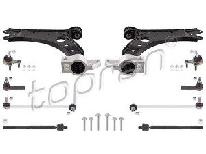 TOPRAN 115 799 jungčių komplektas, rato pakaba 
 Ašies montavimas/vairavimo mechanizmas/ratai -> Valdymo svirtis/pasukamosios svirties sujungimas -> Vairo trauklės (valdymo svirtis, išilginis balansyras, diago
1K0 498 KIT01, 1K0 498 KIT01, 1K0 498 KIT01
