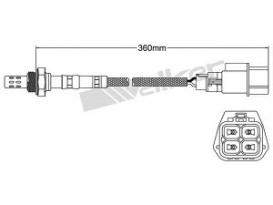 WALKER PRODUCTS 250-24434 lambda jutiklis 
 Variklis -> Variklio elektra
226A0 5M300, 226A04U300