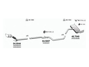 ASSO ART3615 išmetimo sistema 
 Išmetimo sistema -> Išmetimo sistema, visa