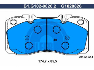 GALFER B1.G102-0826.2 stabdžių trinkelių rinkinys, diskinis stabdys 
 Techninės priežiūros dalys -> Papildomas remontas
42555669