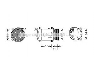 AVA QUALITY COOLING VWAK167 kompresorius, oro kondicionierius 
 Oro kondicionavimas -> Kompresorius/dalys
6N0820803B, 6N0820803B