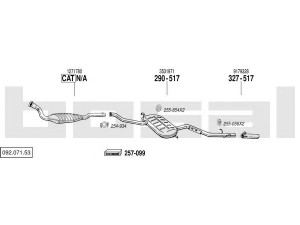 BOSAL 092.071.53 išmetimo sistema 
 Išmetimo sistema -> Išmetimo sistema, visa
