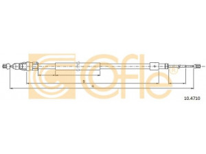 COFLE 10.4710 trosas, stovėjimo stabdys 
 Stabdžių sistema -> Valdymo svirtys/trosai
1608275380, 474646, 1608275380