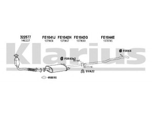 KLARIUS 362051U išmetimo sistema 
 Išmetimo sistema -> Išmetimo sistema, visa