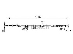BOSCH 1 987 482 348 trosas, stovėjimo stabdys 
 Stabdžių sistema -> Valdymo svirtys/trosai
46420 47060