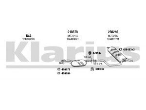 KLARIUS 600535E išmetimo sistema 
 Išmetimo sistema -> Išmetimo sistema, visa
