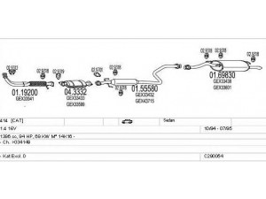 MTS C290054003510 išmetimo sistema 
 Išmetimo sistema -> Išmetimo sistema, visa