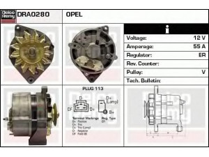 DELCO REMY DRA0280 kintamosios srovės generatorius 
 Elektros įranga -> Kint. sr. generatorius/dalys -> Kintamosios srovės generatorius
1204093, 1204109, 1204162