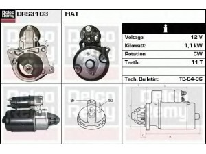 DELCO REMY DRS3103 starteris 
 Elektros įranga -> Starterio sistema -> Starteris
46231600, 5959701, 5985556, 7696591