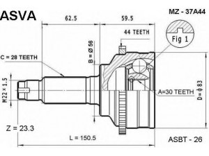 ASVA MZ-37A44 jungčių komplektas, kardaninis velenas 
 Ratų pavara -> Sujungimai/komplektas
GD17-22-510, GD17-25-50X, GD17-25-50XA