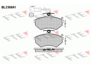 FTE BL2388A1 stabdžių trinkelių rinkinys, diskinis stabdys 
 Techninės priežiūros dalys -> Papildomas remontas
357 698 151 F