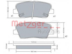 METZGER 1274.02 stabdžių trinkelių rinkinys, diskinis stabdys 
 Techninės priežiūros dalys -> Papildomas remontas
58302-2MA00, 58302-2MA90, 58302-2PA70