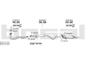 BOSAL 090.701.20 išmetimo sistema 
 Išmetimo sistema -> Išmetimo sistema, visa