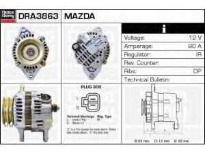 DELCO REMY DRA3863 kintamosios srovės generatorius 
 Elektros įranga -> Kint. sr. generatorius/dalys -> Kintamosios srovės generatorius
RF1S-18-300, A2TB1298