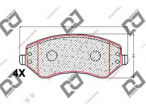DJ PARTS BP2017 stabdžių trinkelių rinkinys, diskinis stabdys 
 Techninės priežiūros dalys -> Papildomas remontas
5019984AA, 5066427AA, 5096349AA