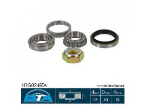 BTA H1G024BTA rato guolio komplektas 
 Ašies montavimas/vairavimo mechanizmas/ratai -> Rato stebulė/montavimas -> Rato guolis
5 010 762