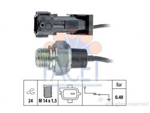 FACET 7.0144 alyvos slėgio jungiklis 
 Variklis -> Variklio elektra
55559824, 91 76 660