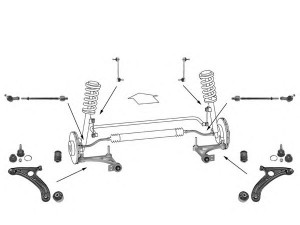 MEYLE WG0490100 vairavimo mechanizmas; rato pakaba 
 Vairavimas -> Prekių paieška pagal schemą