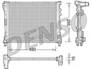 DENSO DRM09087 radiatorius, variklio aušinimas 
 Aušinimo sistema -> Radiatorius/alyvos aušintuvas -> Radiatorius/dalys
51892706, 51939066
