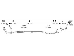 HJS VW_44 išmetimo sistema 
 Išmetimo sistema -> Išmetimo sistema, visa