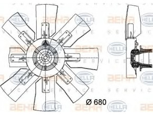 HELLA 8MV 376 728-681 ventiliatorius, radiatoriaus 
 Aušinimo sistema -> Oro aušinimas
002 205 78 06, A 002 205 78 06