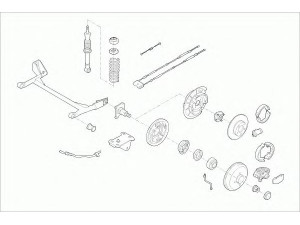 SACHS FORD-ESCOR-RS003 vairavimo mechanizmas; rato pakaba 
 Ašies montavimas/vairavimo mechanizmas/ratai -> Prekių paieška pagal schemą