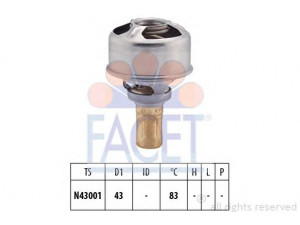 FACET 7.8226 termostatas, aušinimo skystis 
 Aušinimo sistema -> Termostatas/tarpiklis -> Thermostat
77 00 575 874, 77 01 348 376
