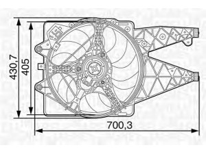 MAGNETI MARELLI 069422446010 ventiliatorius, radiatoriaus 
 Aušinimo sistema -> Oro aušinimas
51813582