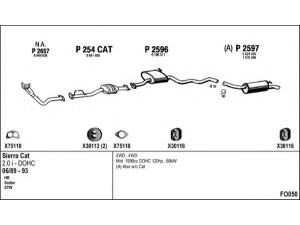 FENNO FO050 išmetimo sistema 
 Išmetimo sistema -> Išmetimo sistema, visa