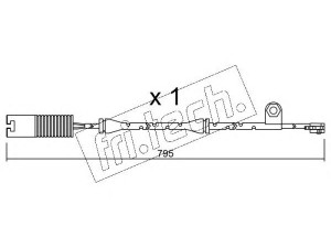 fri.tech. SU.152 įspėjimo kontaktas, stabdžių trinkelių susidėvėjimas 
 Stabdžių sistema -> Susidėvėjimo indikatorius, stabdžių trinkelės
34 35 1 165 579