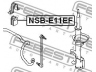 FEBEST NSB-E11EF skersinio stabilizatoriaus įvorių komplektas 
 Ašies montavimas/vairavimo mechanizmas/ratai -> Stabilizatorius/fiksatoriai -> Sklendės
54613-9U000, 54613-BC21A