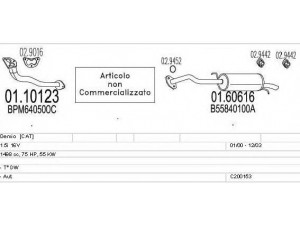 MTS C200153000236 išmetimo sistema 
 Išmetimo sistema -> Išmetimo sistema, visa