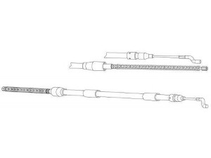FERODO FHB432052 trosas, stovėjimo stabdys 
 Stabdžių sistema -> Valdymo svirtys/trosai
701609701