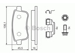 BOSCH 0 986 494 384 stabdžių trinkelių rinkinys, diskinis stabdys 
 Techninės priežiūros dalys -> Papildomas remontas
44 06 037 34R, 44 06 046 94R