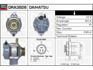 DELCO REMY DRA3826 kintamosios srovės generatorius 
 Elektros įranga -> Kint. sr. generatorius/dalys -> Kintamosios srovės generatorius