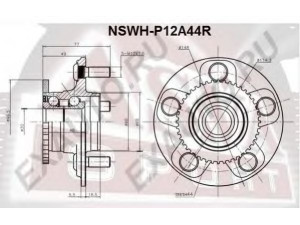 ASVA NSWH-P12A44R rato stebulė 
 Ašies montavimas/vairavimo mechanizmas/ratai -> Rato stebulė/montavimas -> Rato stebulė
43200-AV700