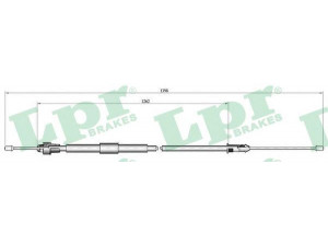 LPR C0466B trosas, stovėjimo stabdys 
 Stabdžių sistema -> Valdymo svirtys/trosai
8200214750, 8200214750