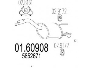MTS 01.60908 galinis duslintuvas 
 Išmetimo sistema -> Duslintuvas
5852671