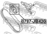 FEBEST 0787-JB420 įtempiklio skriemulys, V formos rumbuotas diržas
49160-77E01