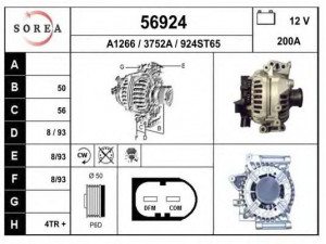 EAI 56924 kintamosios srovės generatorius 
 Elektros įranga -> Kint. sr. generatorius/dalys -> Kintamosios srovės generatorius