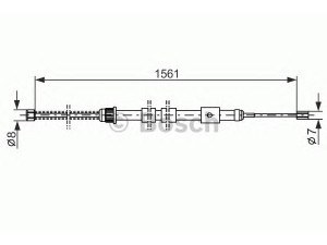 BOSCH 1 987 477 430 trosas, stovėjimo stabdys 
 Stabdžių sistema -> Valdymo svirtys/trosai
4745 98, 4745 98, 4745 98