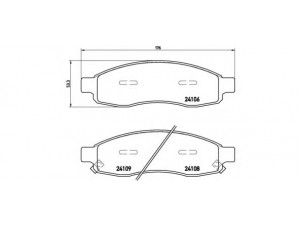 BREMBO P 58 001 stabdžių trinkelių rinkinys, diskinis stabdys 
 Techninės priežiūros dalys -> Papildomas remontas
410607S025, 410607S027, 4108075025