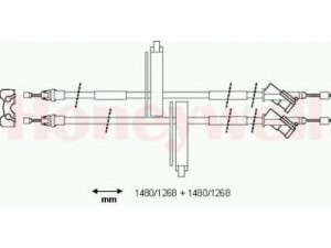 BENDIX 432979B trosas, stovėjimo stabdys 
 Stabdžių sistema -> Valdymo svirtys/trosai
1069081, 1088017, 1097285, 98AG2A603AJ