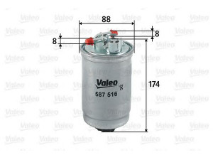 VALEO 587516 kuro filtras 
 Techninės priežiūros dalys -> Papildomas remontas
6N0127401H, 6N0127401H, 1GD127401